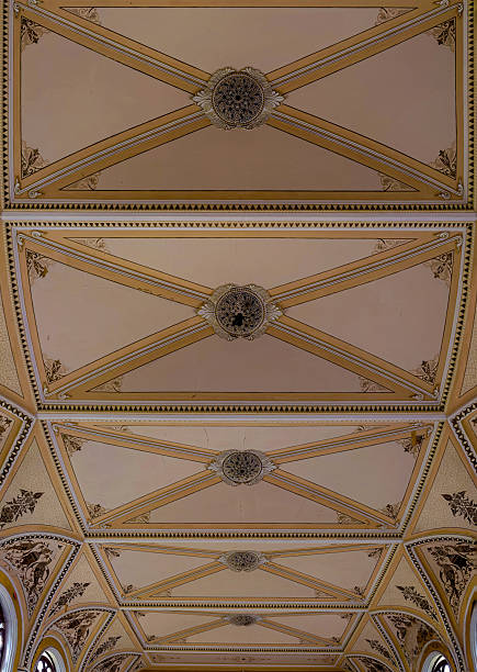 istock Exploration of Deteriorating Ceiling Textures in an Abandoned Soviet Building in Tskaltubo, Georgia 2214914556