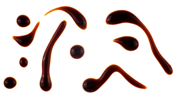 istock Samples of delicious balsamic vinegar isolated on a white background, top view. Soy sauce, teriyaki sauce, oyster sauce. 2214919198
