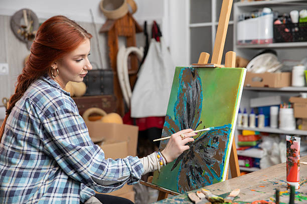 istock A Creative Artist Engaged in Painting Inside Their Art Studio Space and Environment 2214920136