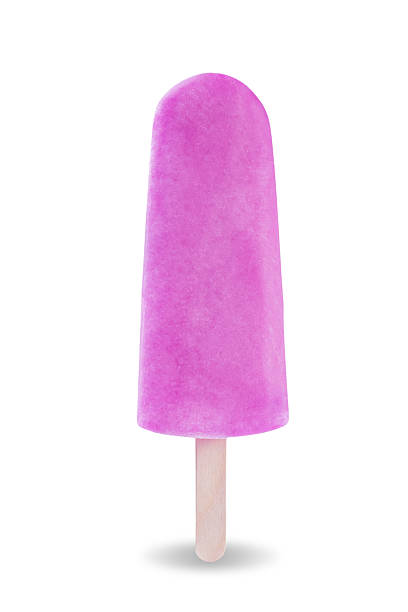 Berry popsicle stick on a white isolated background. toning