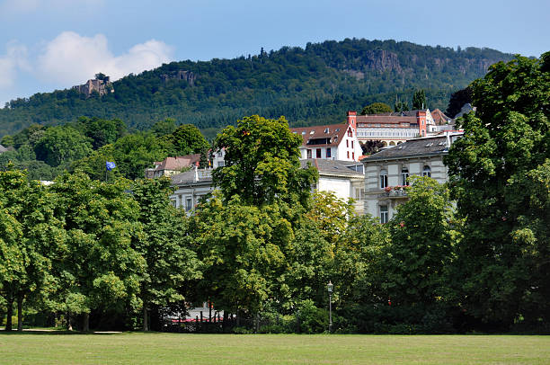 GERMANY - AUG 10, 2012: Baden-Baden's Scenic Landscape with Historic Architecture