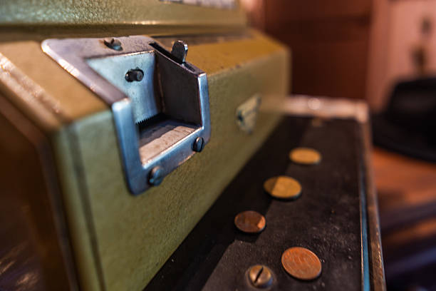Old cash register equipment similar to that used in the Wild West