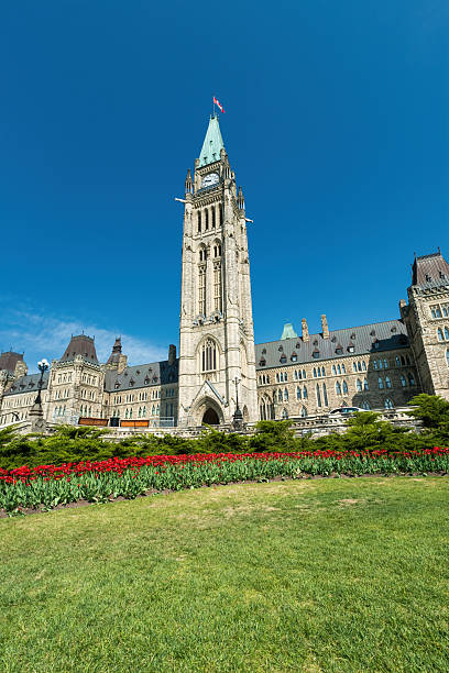 istock Ottawa Parliament Hill Canada Red Tulips 2214948602
