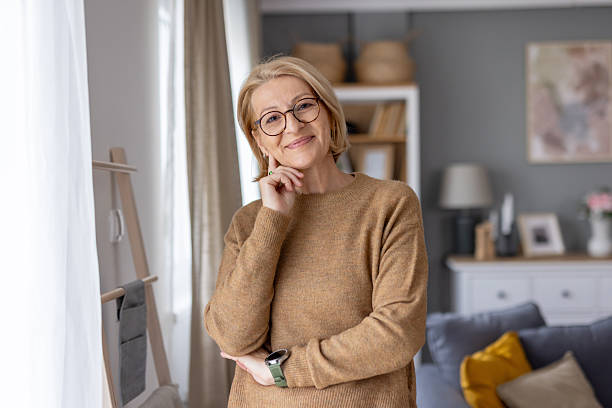 istock Smiling Woman in Sweater: Exuding Warmth and Positivity 2214959355