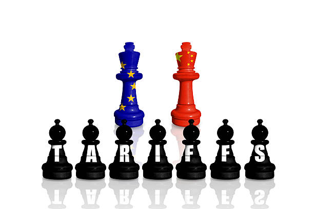 istock EU and China trade war. China and EU trade, duty, tariffs, customs competition 2214982935