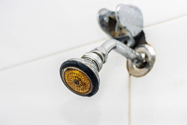 istock A shower head attached to the tiles in the bathroom 2214988085