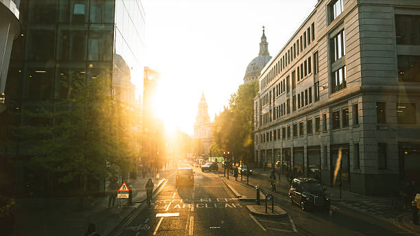 istock Street in London at sunset 2214990022