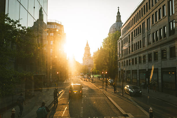istock Street in London at sunset 2214990026