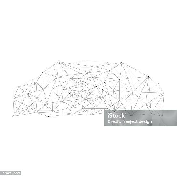 Network Connection Dot Polygon Element Stock Illustration - Download ...
