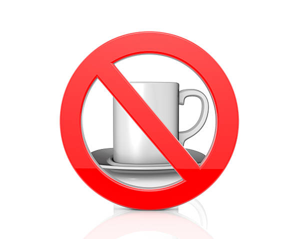 No coffee sign on white background