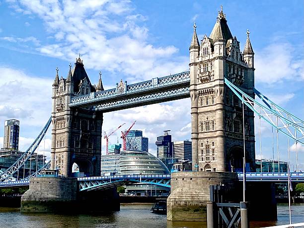 Tower bridge over the river Thames in London, England