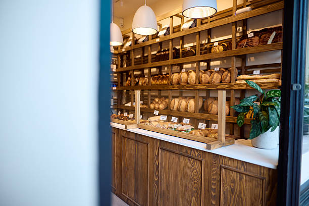istock Inviting bakery shop displaying fresh bread and pastries 2215007426