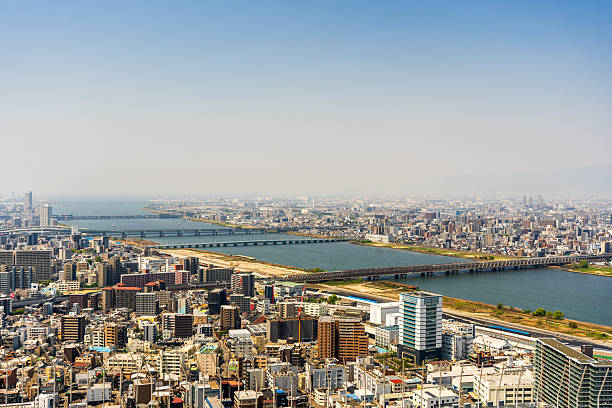 istock Panoramic view of Osaka City during Spring 2215019367