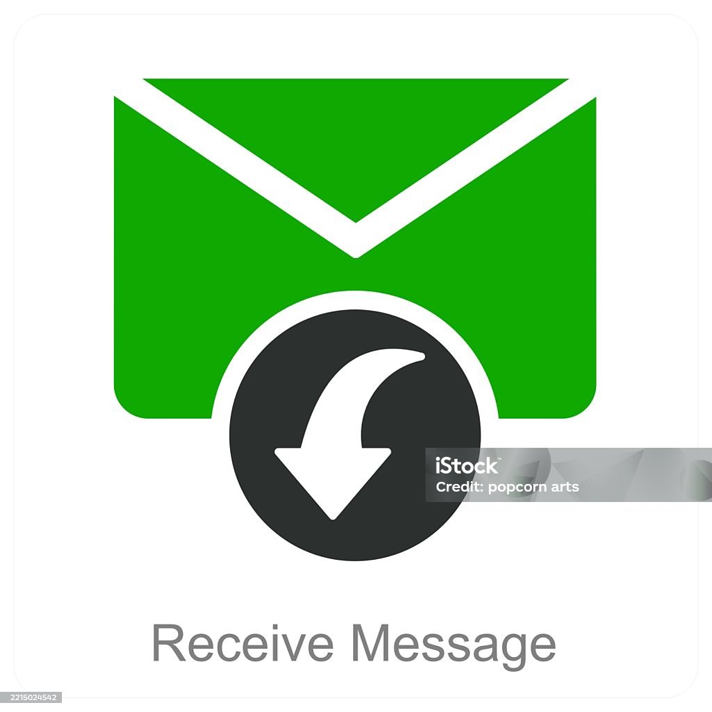 Note Recieve Vector Image Receive Message Stock Illustration - Download Image Now - Communication ...