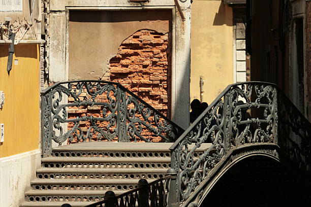 istock Characteristic iron bridge in Venice, Italy 2215025562