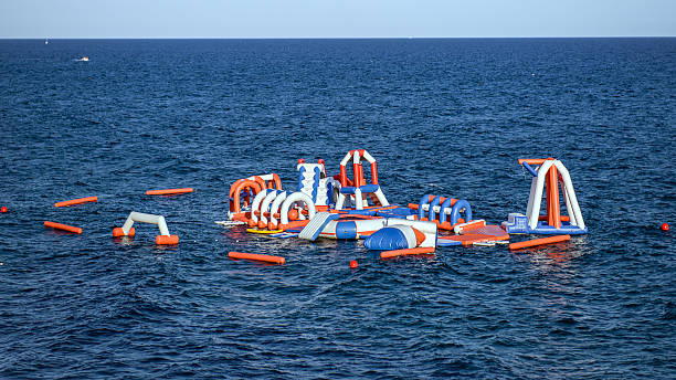 istock Inflatable Water Park in the Open Sea 2215028979