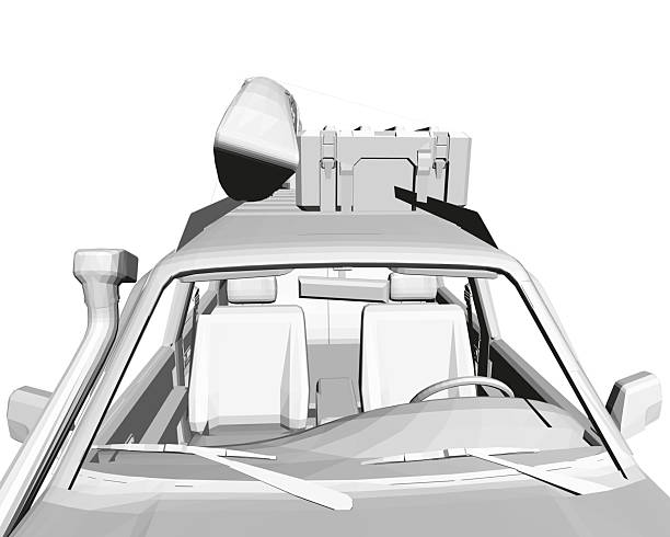 istock A car with a white top and a white interior. The car is parked on a white background 2215034825