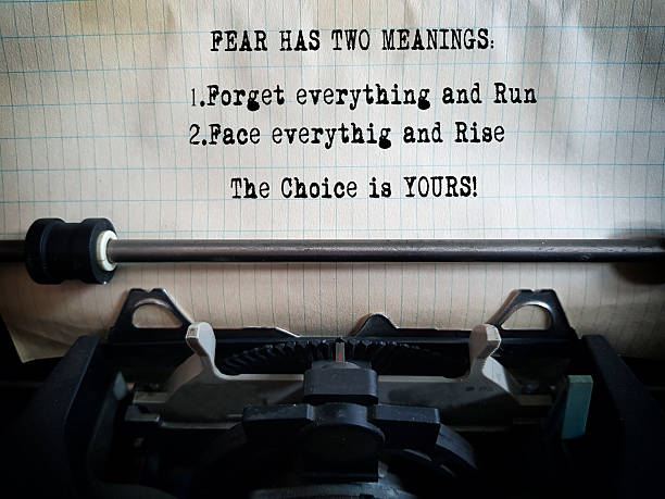 istock Fear concept choice. FEAR acronym concept typewriter 2215036929