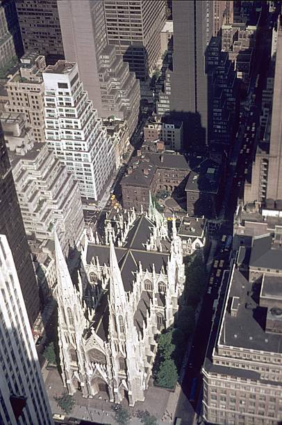 istock St. Patrick's Cathedral in Midtown Manhattan seen from above 2215044837