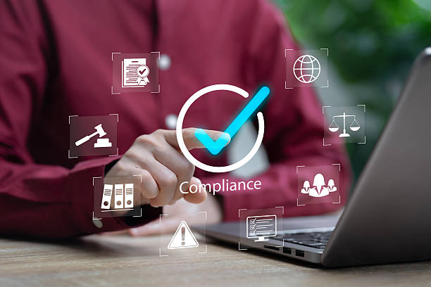 istock Compliance Regulation management, Compliance Standards and Global Network concept, Businesswoman effective compliance and law, Business ethics, Sustainable development, Governance policy, Standard 2215046577