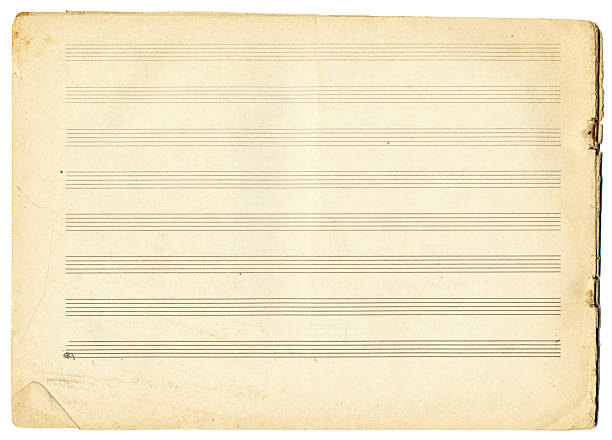 Close-up shot of sheet music in sepia tone.