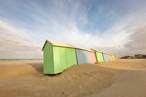 istock Beach huts at Berck-Plage, Normandy, France 2215053557