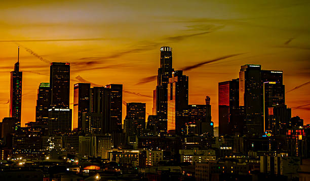 istock Dowtown Los Angeles sunset 2215061961