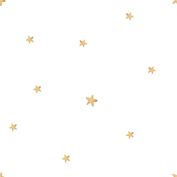 istock Pattern yellow, golden stars fly. Watercolor illustration honey hand drawn in retro style. Seamless print isolated on background for children's textile design, fabric, packaging, wallpaper, clothes 2215063225