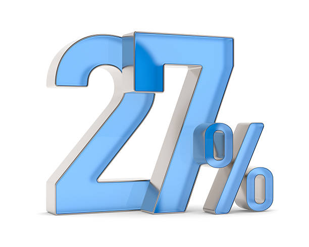 istock Twenty seven percent on white background. Isolated 3D illustration 2215066411