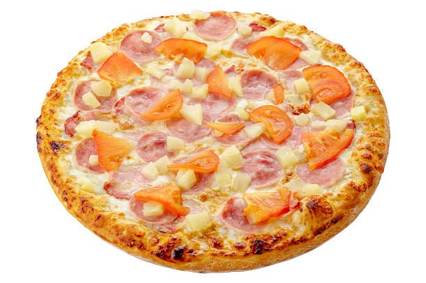 istock pizza on a white background. food for the menu and delivery site 2215073405