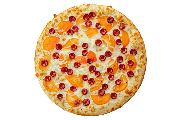 pizza on a white background. food for the menu and delivery site