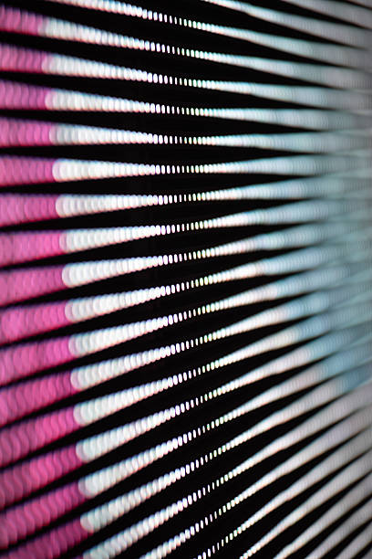 istock Large led projection screens. Colorful abstract background. Light show on the stage. 2215084354