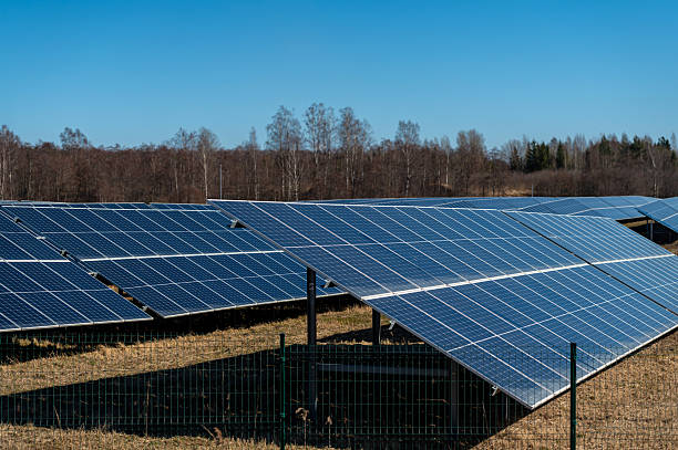 istock Solar panels in a vast field under clear blue skies during daylight hours 2215095339