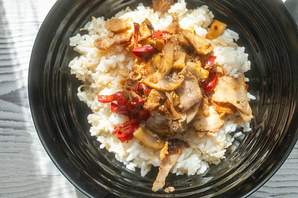 istock Hayashi rice mushroom japanese rice 2215106103