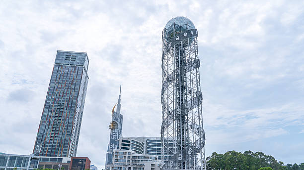 istock The Alphabetic Tower is a 130 meter high structure in Batumi, symbolizing the uniqueness of the Georgian alphabet and people. 2215108715