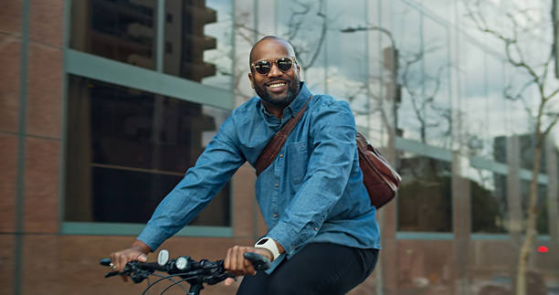 istock Los Angeles Bicycle Commuter Smiling at the Camera 2215113899