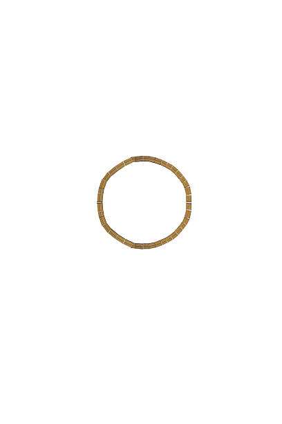 istock Round frame decorated with square ceramic tiles is isolated. 2215120399