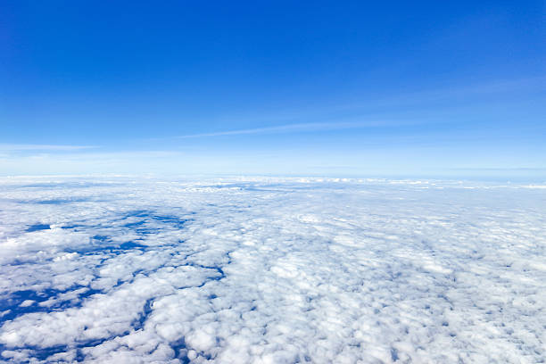 beautiful blue sky with white clouds background