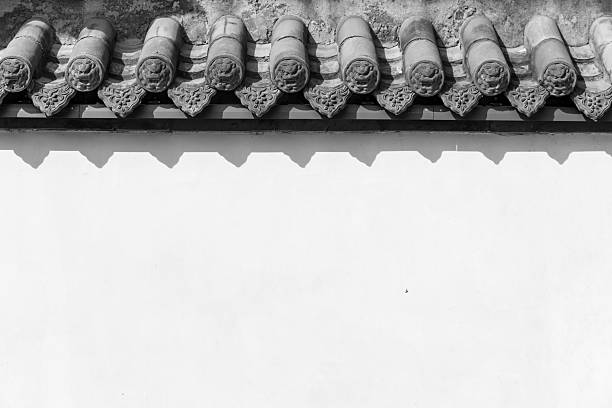 White walls and grey tiles typical of Chinese classical architecture