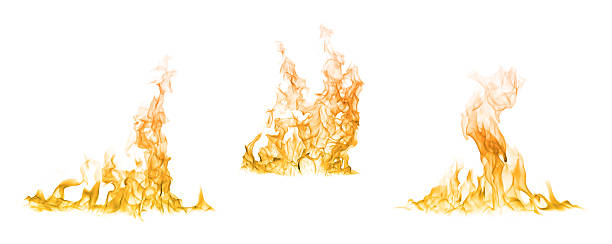 istock white background fire, flames with torches, and textures with splitting power effect, can grill red, burning with burning smoke and sparks in barbecue grill fire 2215145193