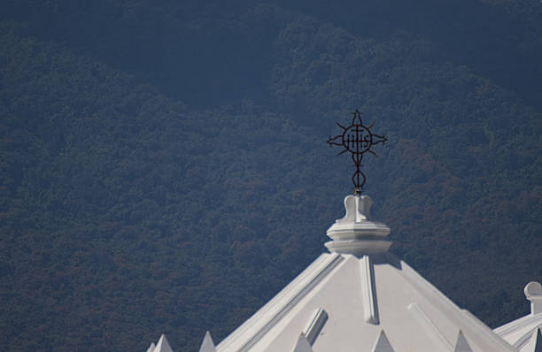 Set of cathedral domes with crosses
