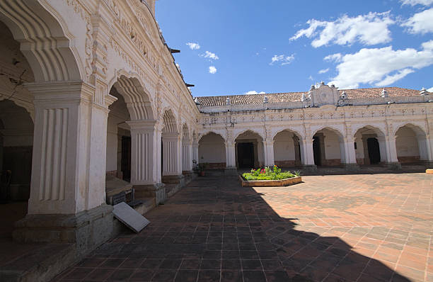 istock Beautiful old castle courtyard and pretty columns 2215148487