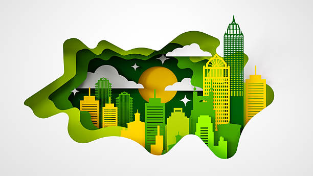 Night Cityscape Paper Cut Art