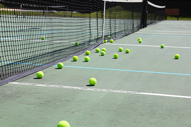Double tennisbal in the Green Grassl