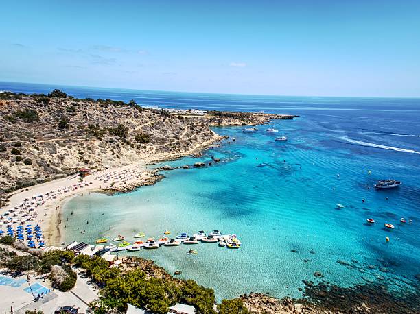 istock Aerial view of a stunning Mediterranean beach. 2215156577