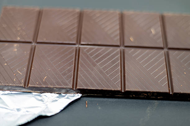 istock Chocolate bar with black background 2215158958
