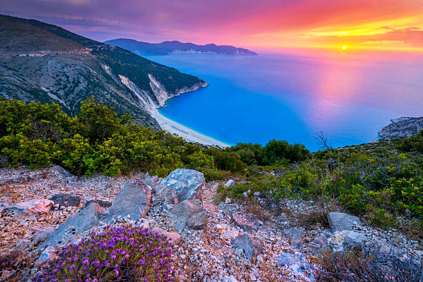 istock Beautiful summer sunset on Mirtos beach in Greece 2215159591