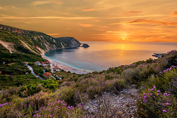 istock Beautiful summer sunset on Greece islands 2215159594