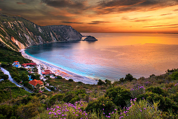 istock Beautiful summer sunset on Greece islands 2215159665