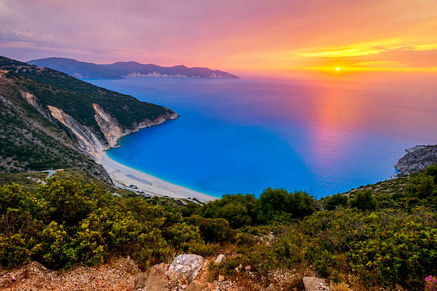 istock Beautiful summer sunset on Mirtos beach in Greece 2215159963